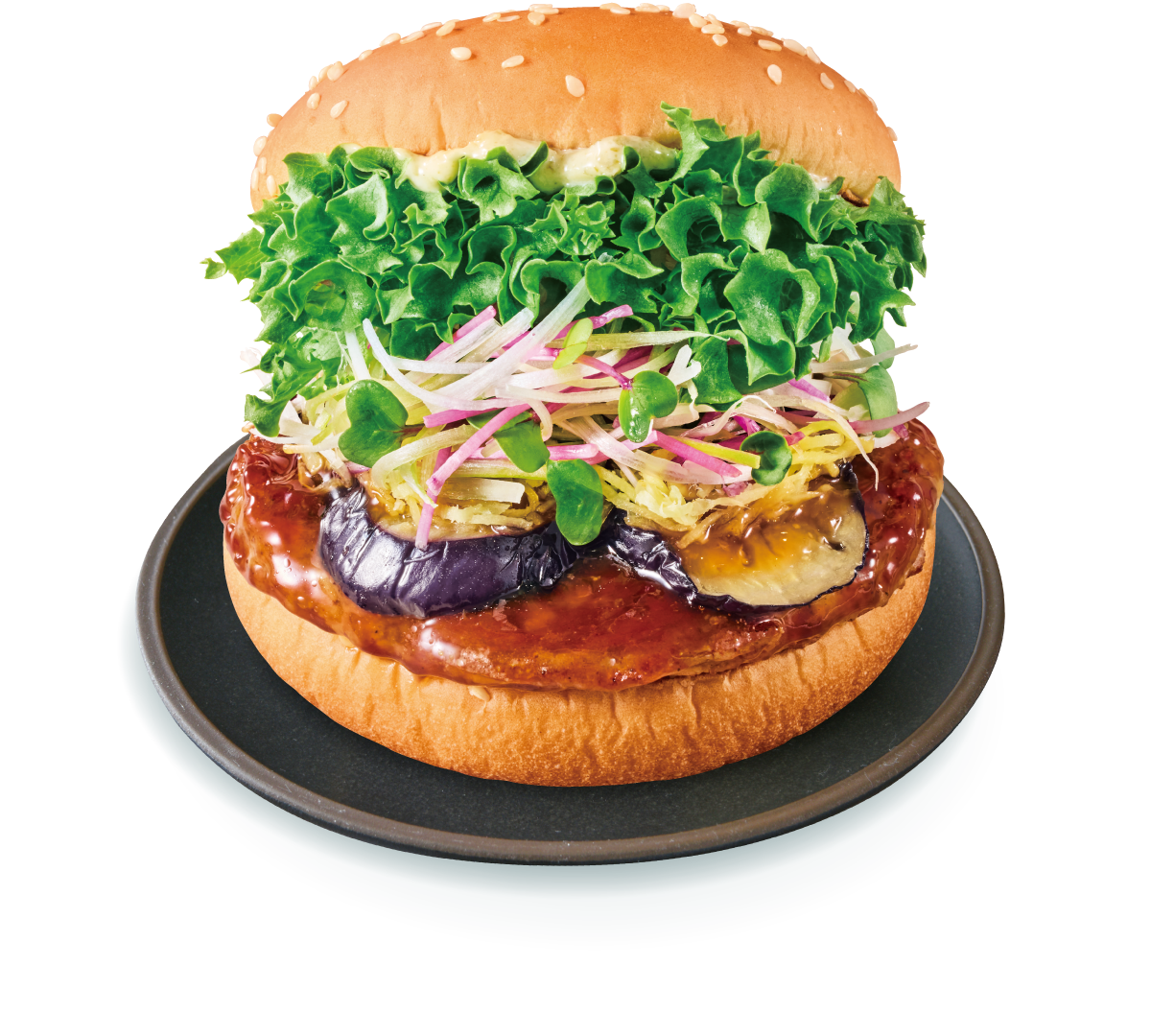 和の香りでリフレッシュ 香味野菜の照り焼きバーガー・蓮根と南瓜の黒
