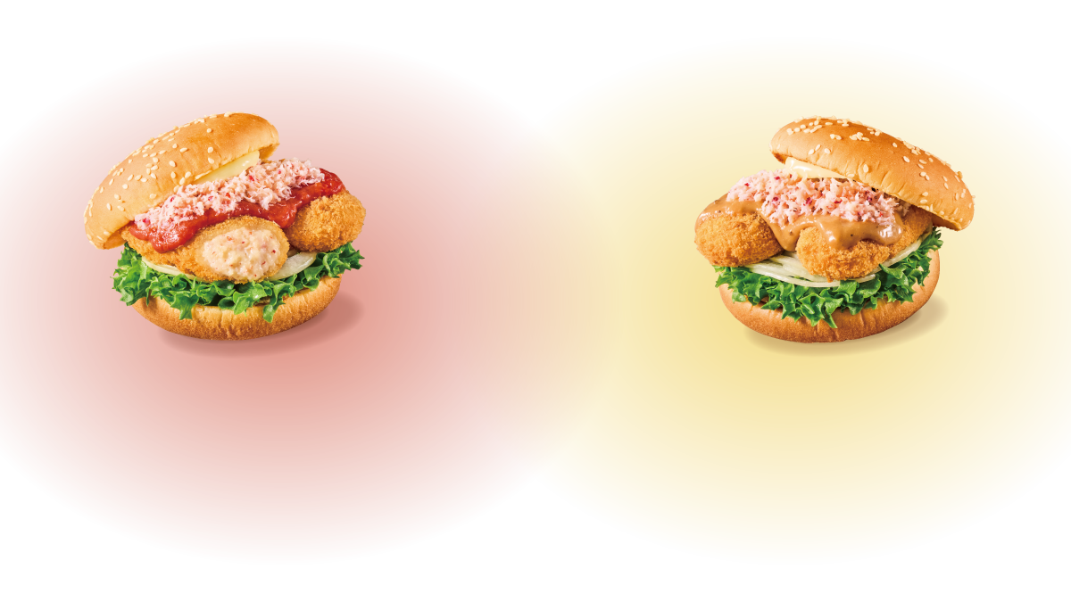 北海道産オオズワイガニのクリームコロッケバーガー｜FRESHNESS BURGER